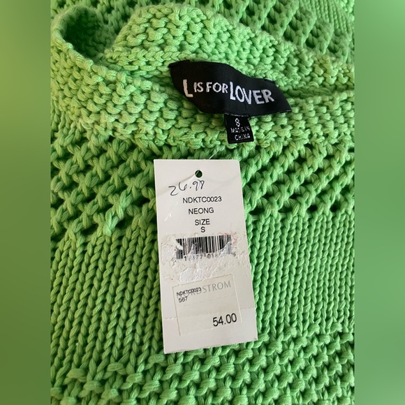 Vibrant Green Women's Knit Sweater Size S NWT - Picture 5 of 5